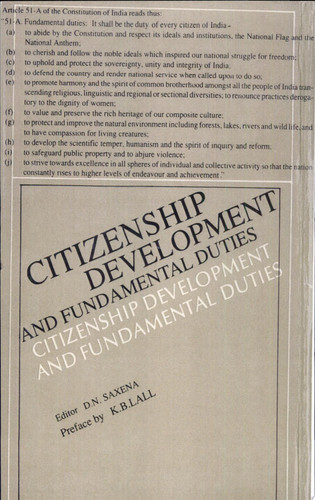 Citizenship Development and Fundamental Duties