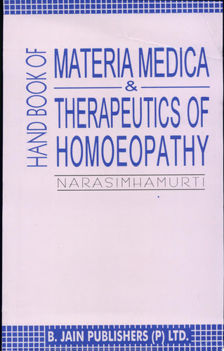 Handbook of Materia Medica and Therapeutics of Homoeopathy
