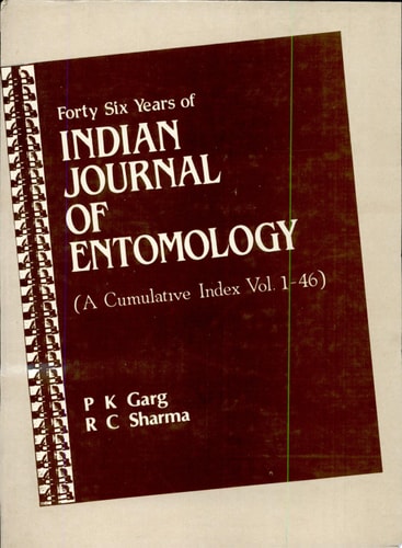 Forty-six Years of Indian Journal of Entomology A Cumulative Index, Vol. 1-46, 1939-84