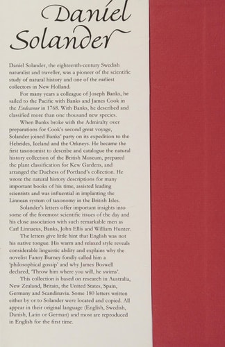 Daniel Solander Collected Correspondence, 1733-1782