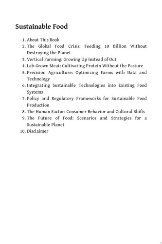 Sustainable Food