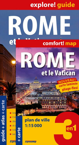 Rome et le Vatican Guide + atlas + carte 1/15 000