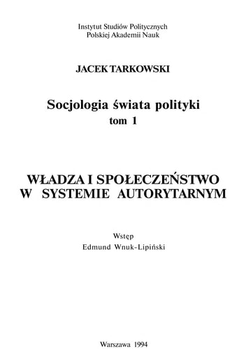 Socjologia świata polityki