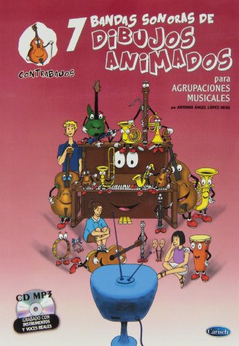 7 Dibujos Animados - Contrabajos. Partitions, CD pour Contrebasse