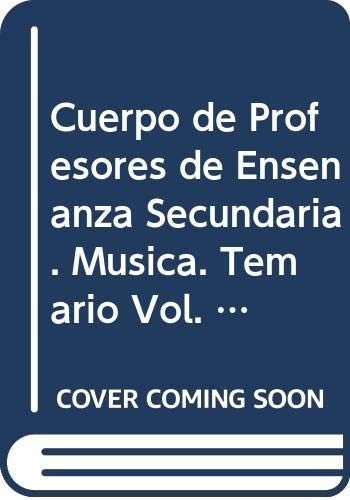 Música, Cuerpo de Profesores de Enseñanza Secundaria. Temario