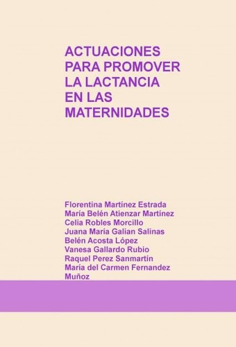 ACTUACIONES PARA PROMOVER LA LACTANCIA EN LAS MATERNIDADES (Spanish Edition)