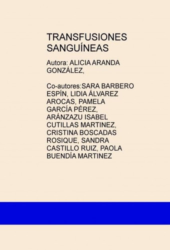 TRANSFUSIONES SANGUÍNEAS