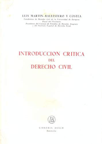 Introducción crítica del Derecho Civil