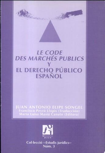 Le Code des marchés publics y el derecho público español