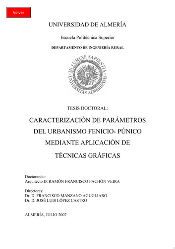 Caracterización de parámetros del urbanismo fenicio-púnico mediante aplicación de técnicas gráficas