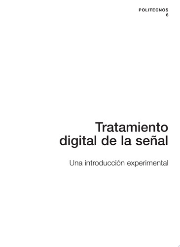 Tratamiento digital de la señal. Una introducción experimental (PT)