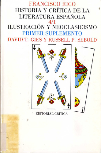 Historia y crítica de la literatura española Suplemento