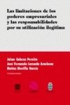 Las limitaciones de los poderes empresariales y las responsabilidades por su utilización ilegítima