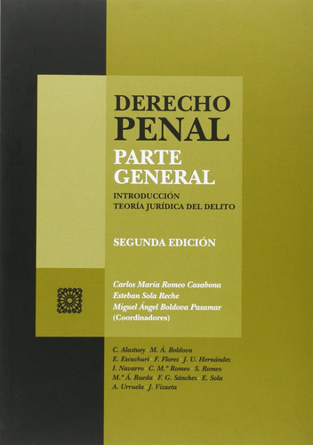 Derecho penal parte general: introducción, teoría jurídica del delito