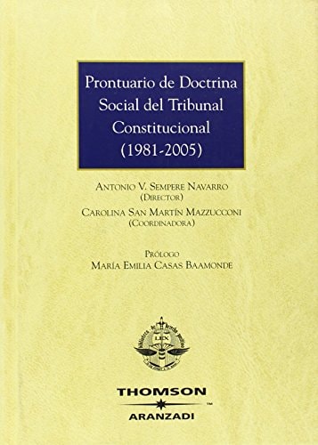 Prontuario de Doctrina Social del Tribunal Constitucional (1981-2005)