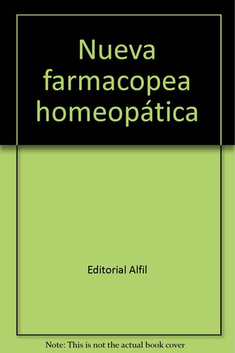 Nueva farmacopea homeopática