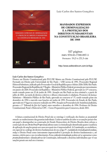 Mandados expressos de criminalização e a proteção de direitos fundamentais na Constituição brasileira de 1988