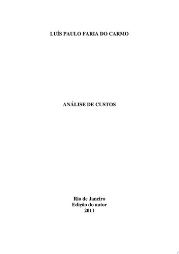 Análise De Custos
