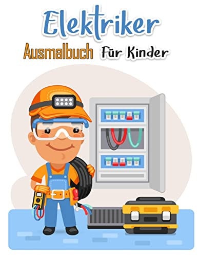 Elektriker-Malbuch für Kinder Über 50 Seiten von hoher Qualität unter uns Färbung Designs für Kinder und Erwachsene Einfache pädagogische Ausmalbilder