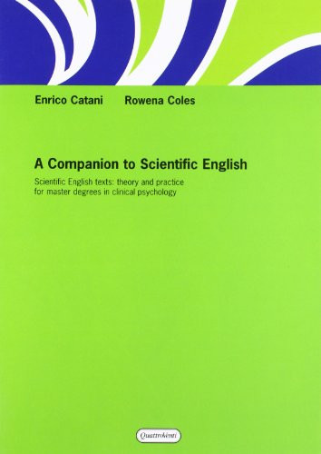 A companion to scientific English : scientific English texts : theory and practice for master degrees in clinical psychology