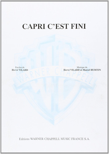 Capri C'Est Fini Piano/Chant/Accords