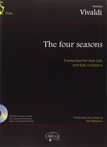 CARISCH VIVALDI ANTONIO - THE FOUR SEASONS + CD - FLUTE Partition classique Bois Flûte traversière