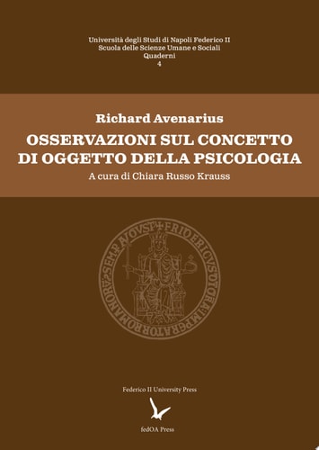Osservazioni sul concetto di oggetto della psicologia