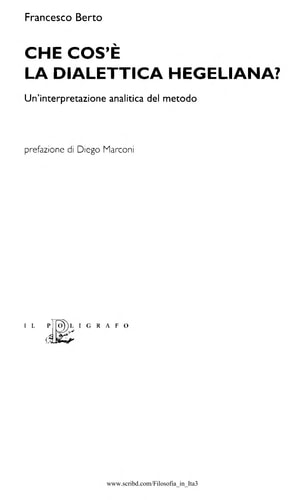 Che cos'è la dialettica hegeliana? un'interpretazione analitica del metodo
