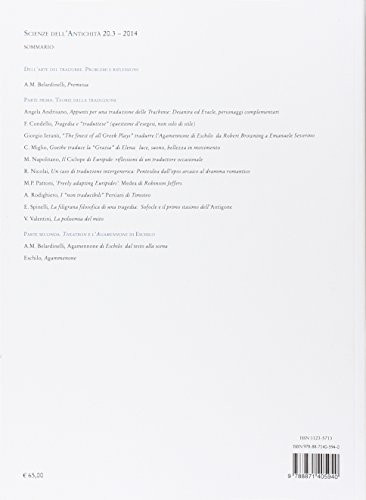 Scienze dell'antichità 20.3-2014. Dell'arte del tradurre. Problemi e riflessioni