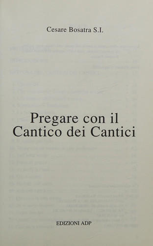 Pregare con il Cantico dei cantici