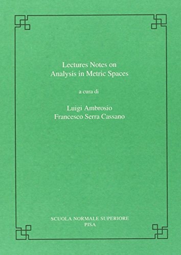 Lectures on analysis in metric spaces
