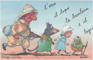 l'orco il lupo la bambina e il bigne