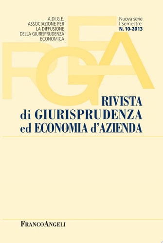 Rivista di giurisprudenza ed economia d'azienda N 10 - 2013