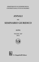 Annali del seminario giuridico dell'Università di Palermo - e-Book