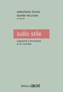 Sullo stile. Singolarità e formularità di un concetto
