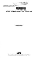 APEC After Busan New Direction