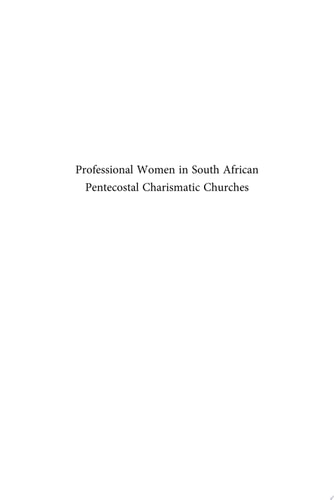 Professional Women in South African Pentecostal Charismatic Churches