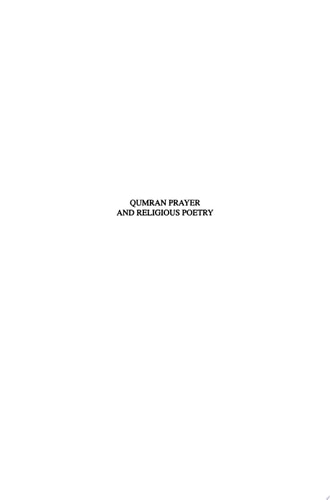 Qumran Prayer and Religious Poetry