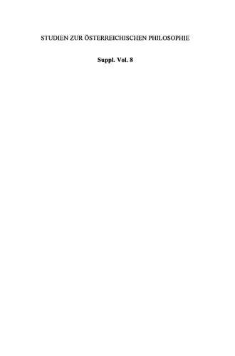 International Bibliography of Austrian Philosophy / Internationale Bibliographie Zur Österreichischen Philosophie - 1988/1990