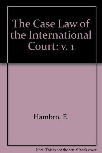 Hambro case law int.court vol.1