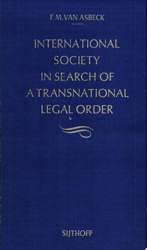International Society in Search of a Transnational Legal Order Selected Writings and Bibliography