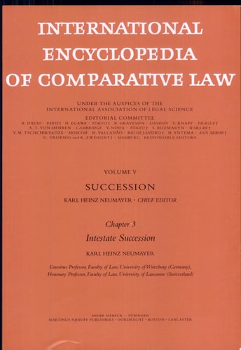 International Encylopedia of Comparative Law, Instalment 5