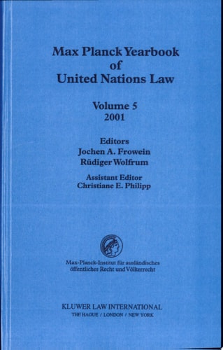 Max Planck Yearbook of United Nations Law, 2001
