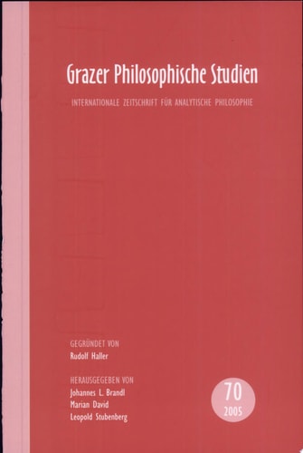 Grazer philosophische Studien internationale Zeitschrift für analytische Philosophie