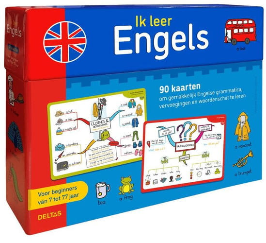 Ik leer Engels: 90 kaarten om gemakkelijk Engelse grammatica, vervoegingen en woordenschat te leren