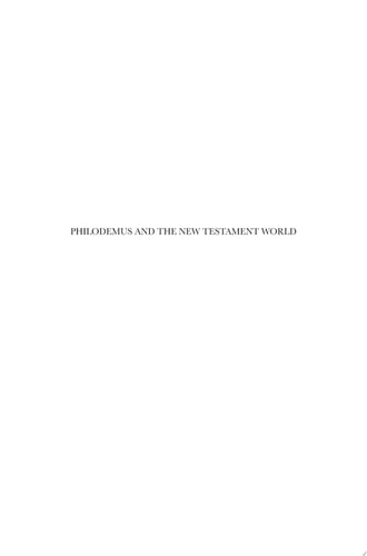 Philodemus and the New Testament World