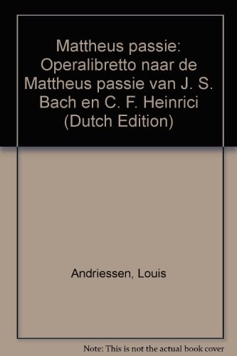 Mattheus passie: operalibretto