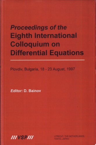 Proceedings of the Eighth International Colloquium on Differential Equations Plovdiv, Bulgaria, 18-23 August, 1997