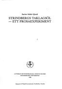 Strindbergs Taklagsöl: Ett prosaexperiment (Swedish Edition)