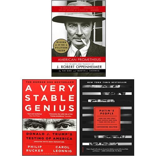 Putin's People, American Prometheus, A Very Stable Genius 3 Books Collection Set